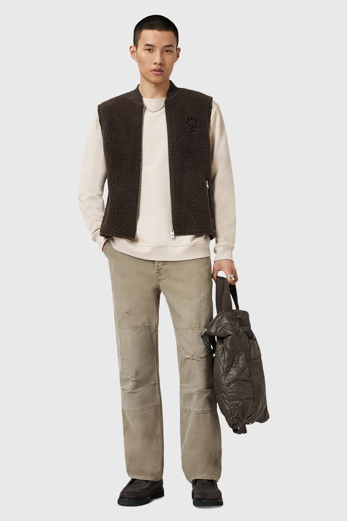AllSaints Mullen Carpenter Light Ash Green Größe: W34L30 | Cargohosen Outlet | Herren | Grün