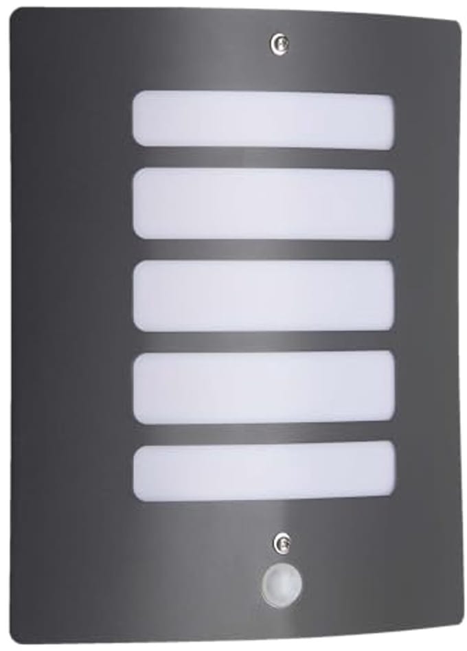 Donkergrijze Buitenwandlamp met Bewegingsmelder | 29 x 23 cm | IP44 | E27