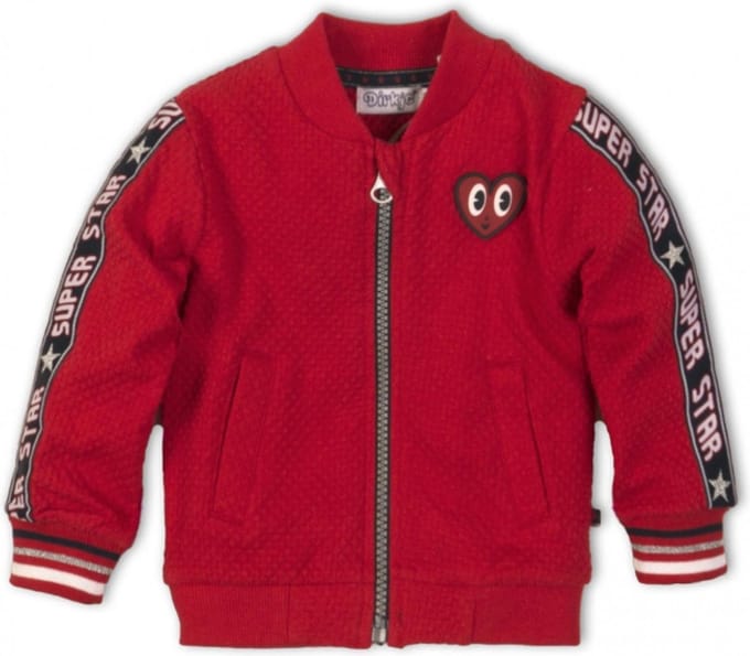 Dirkje Superstar Cardigan Red  maat 98