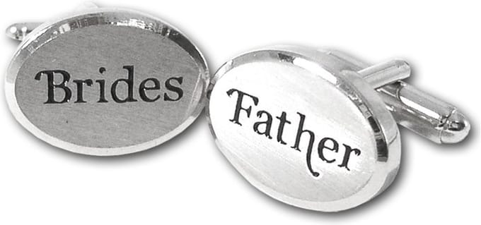 Sophos Lifestyle Manchetknopen ovaal "Brides Father" (vader van de bruid)