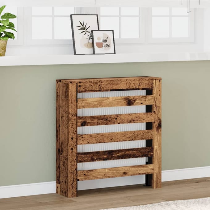 Cache-radiateur aspect bois vintage 78 x 20 x 82 cm Matériau à base de bois