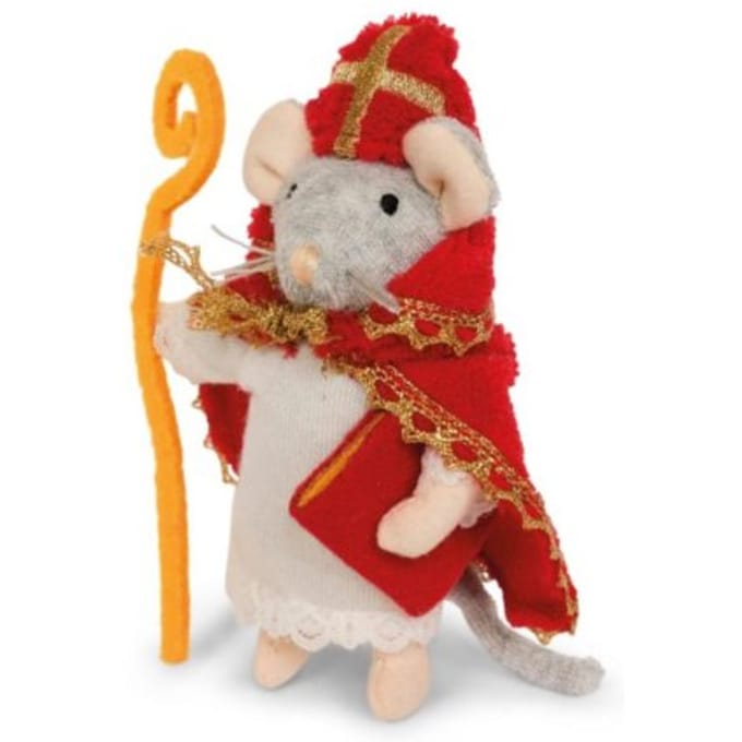Het Muizenhuis knuffel Sinterklaas - pluche muis pop Sam en Julia.