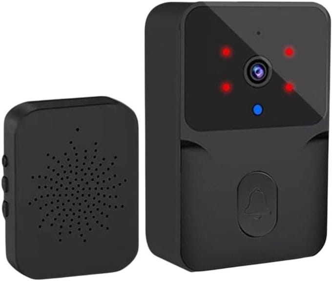 Videodeurbel - Slimme Deurbel Camera - Beveiliging Thuis - Spraakwisselfunctie - 10 x 9 x 4 cm - Zwart