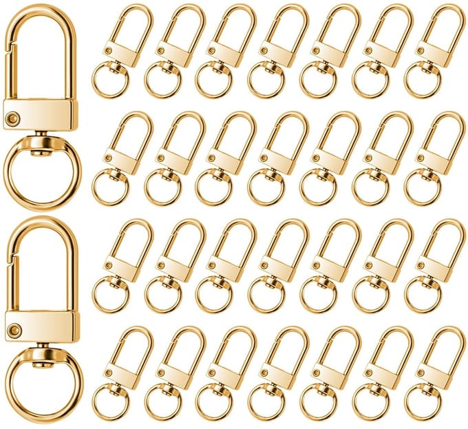 Dailygoods- Sleutelhangers 30 stuks - Karabijnhaken met