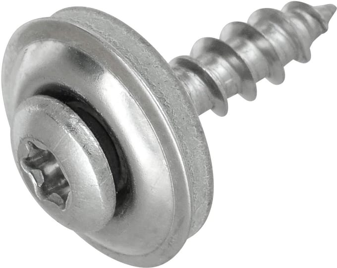 100x Universele Spenglerschroeven 4,5 x 60 met 15mm Afdichtschijf RVS A2