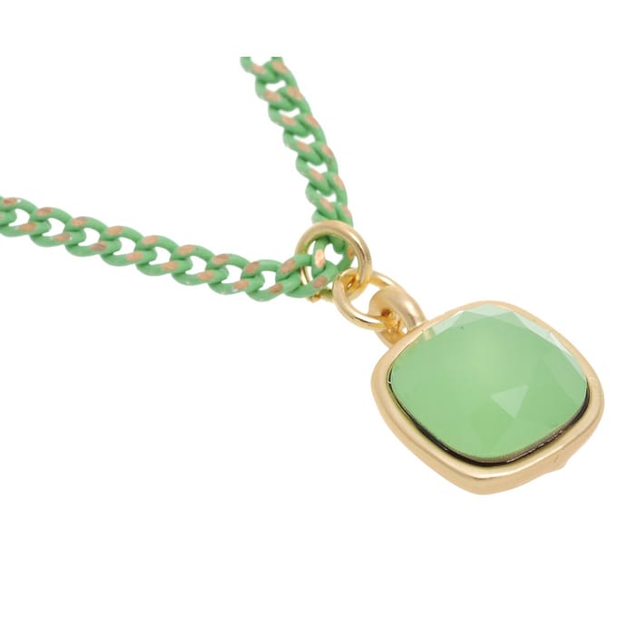 Behave - Ketting - Mint Groen - Goudkleur - 44 cm + 7cm