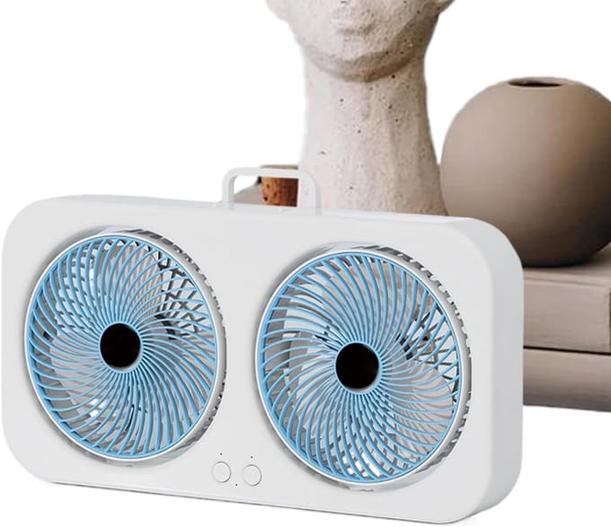 VHV - Campingventilator - campingventilator met lamp - USB oplaadbaar, stil - voor camping, tent, caravan