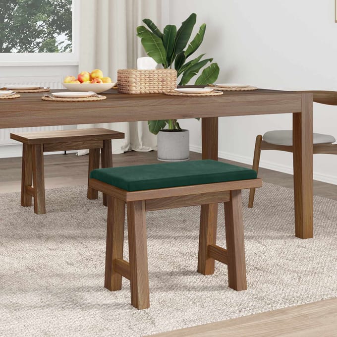 vidaXL - Bankkussen - fluweel - Donkergroen - Diepte - 35 - cm