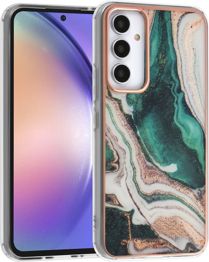 UNIQ - Galaxy A54 5G - TPU Backcover – Marmer Groen