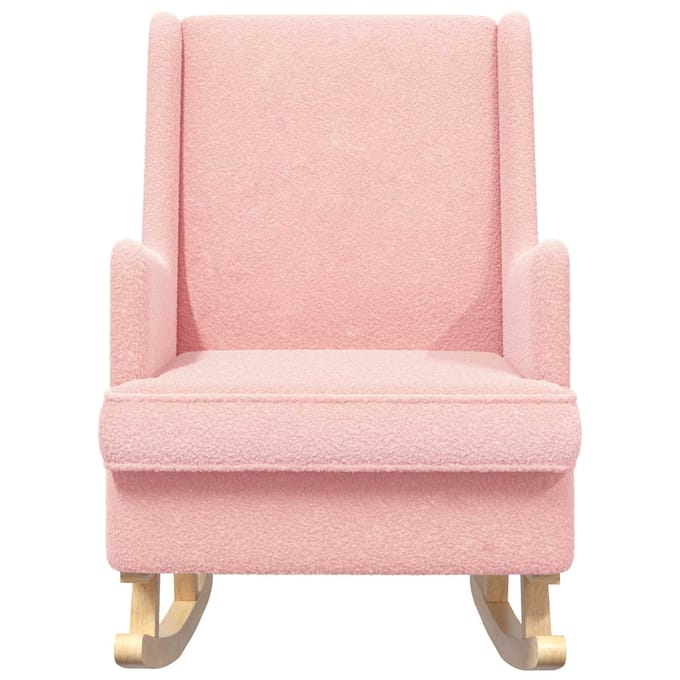 vidaXL - Schommelstoel - Roze - 62 - x - 80 - x - 85 - cm - Bouclé