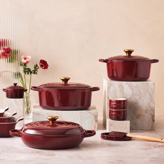 Le Creuset Braadpan - 30cm - Campagnard Garnet
