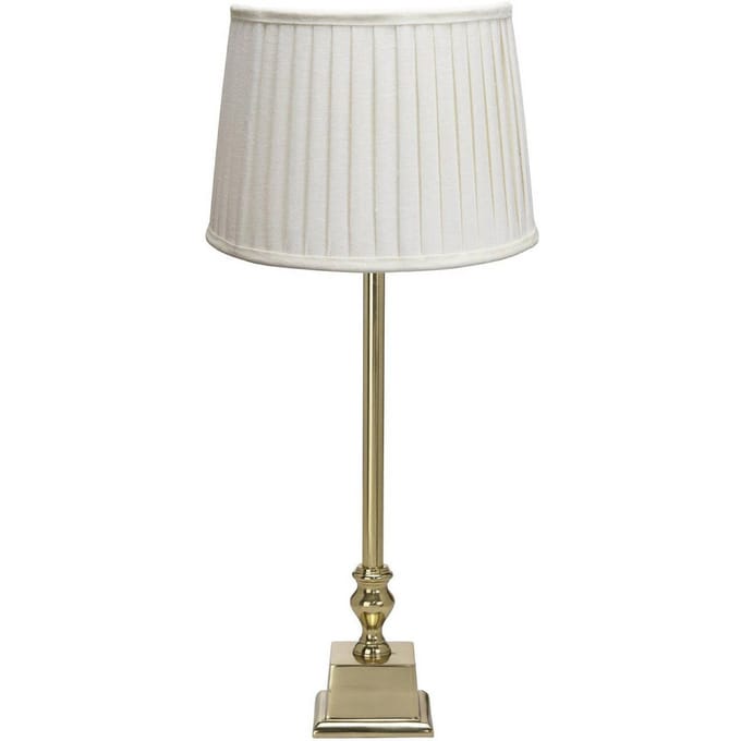 PR Home tafellamp Linné Sofia Plissé 51 cm wit/goud linnen