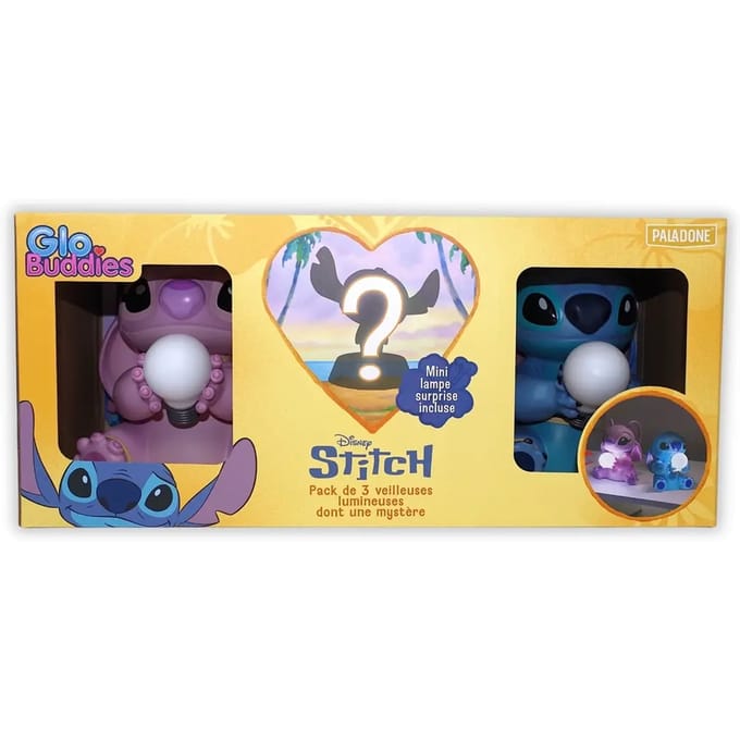 Lamp + verrassing Paladone Stitch Et Angel Globuddies (x2)