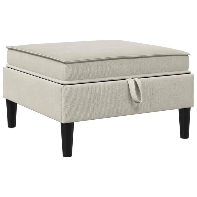 vidaXL - Sofa - Kruk - met - Opbergruimte - Havermout - Fluweel