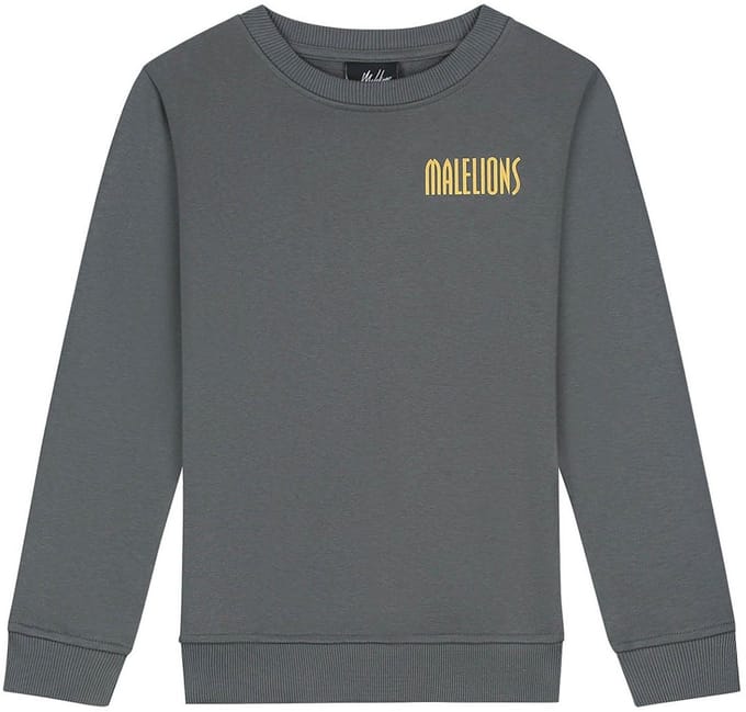 Malelions - Hollywood Map Sweater - Anthracite - Maat 128