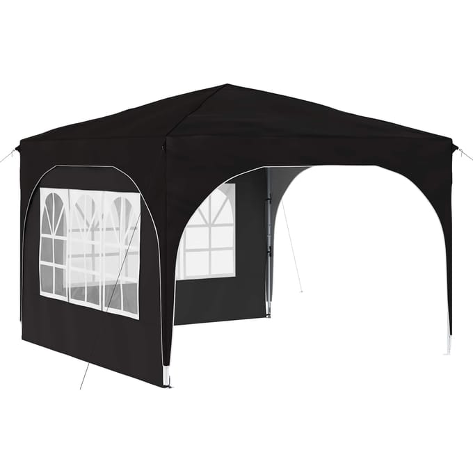 vidaXL - Pop-up - Feesttent - 290 - x - 290 - x - 245 - cm - Zwart