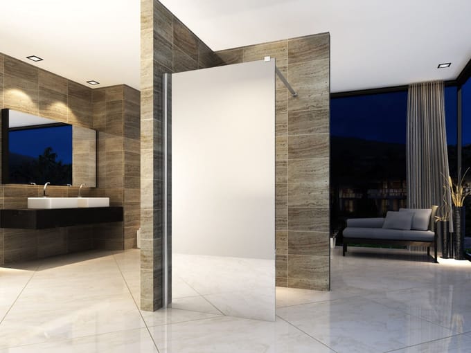 Aloni Inloopdouchewand Spiegelglas 8mm 100x200cm