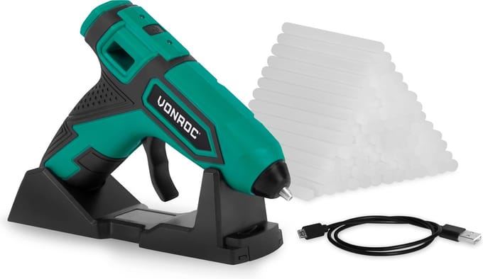 VONROC accu lijmpistool 4V – 1.5Ah – Incl. 80 lijmpatronen Ø7x100mm