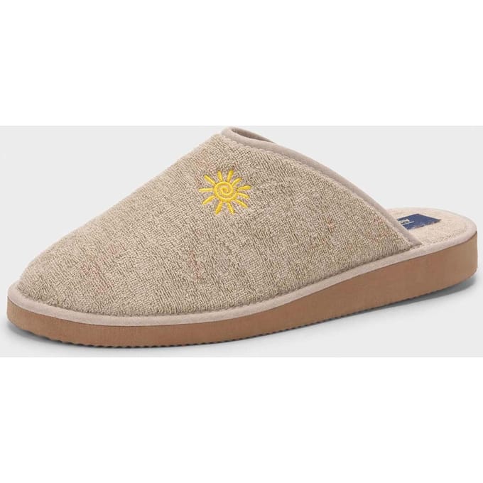 Pantoffels met flexibele zool - beige - Gr. 37 van Goldner Fashion
