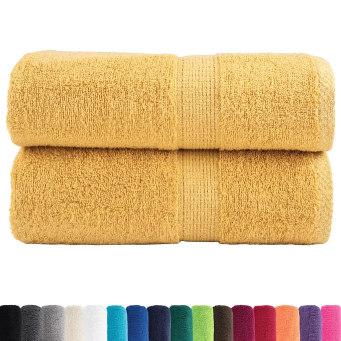 vidaXL - Gastendoekjes - SOLUND - 2 - st - 600 - g/m² - 30x50 - cm - goudkleurig