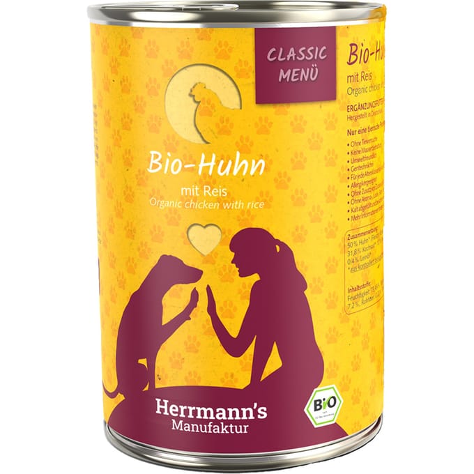 Herrmann's Menu Classic 6 x 400 g - Bio-Kip met Bio-Rijst
