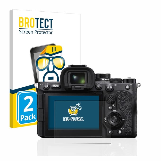 BROTECT - Screenprotector voor Sony Alpha 7R V - Folie Beschermfolie transparant 2 Stuks