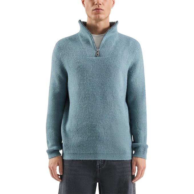s.Oliver -qs Pullover Blue Grey Größe: M | Pullover Outlet | Herren | Blau