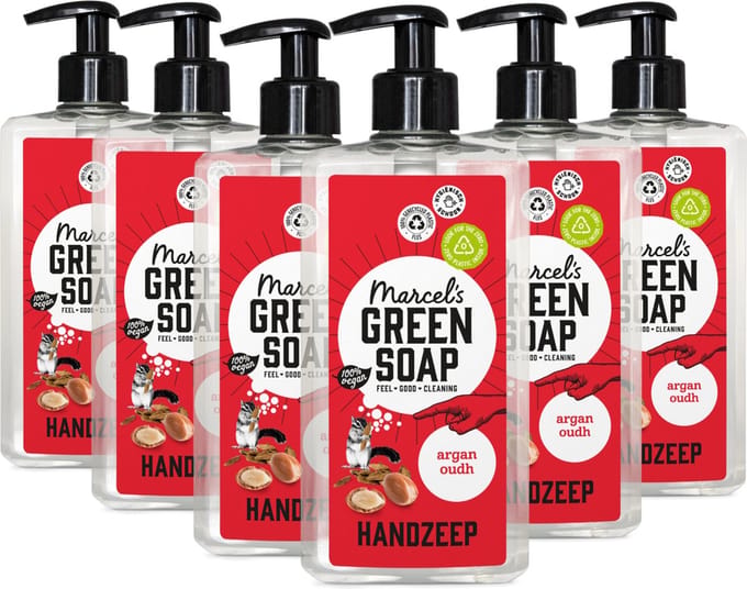 Marcel's Green Soap Handzeep - Argan & Oudh - 6 x 500ml