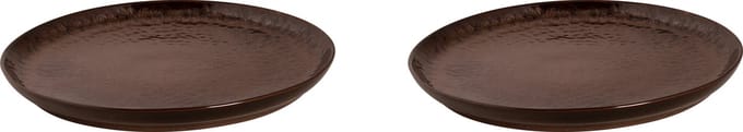 Palmer - Bord - Bama Copper - 27 cm - Koperkleurig - Stoneware - Bordenset - 2 stuks