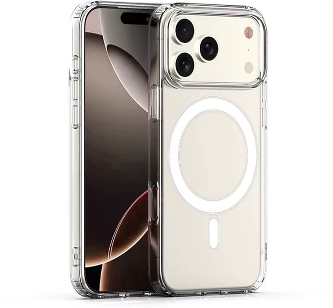 VOWLUX iPhone 17 Pro Max Hoesje – MagSafe Compatibel – Transparant – Shock-proof & Valbestendig