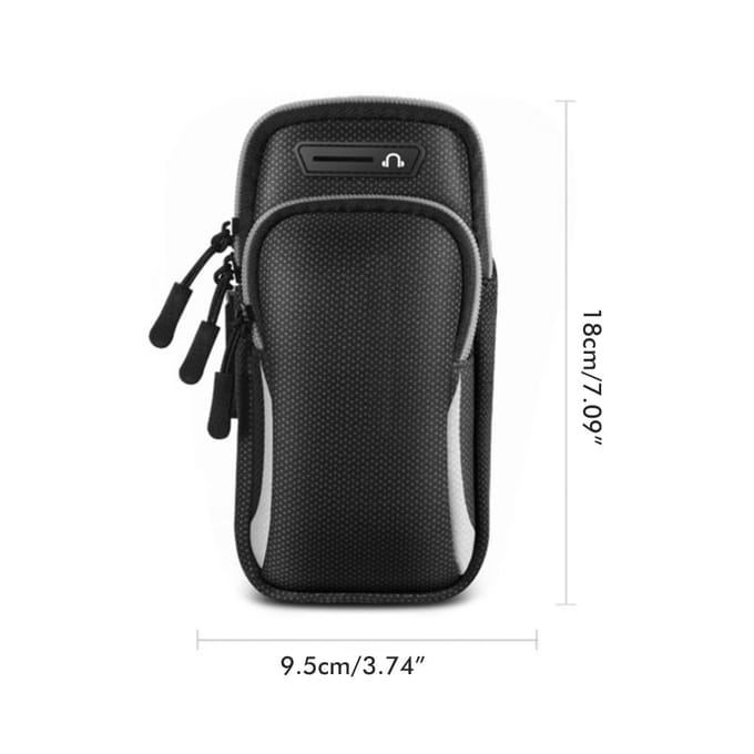 Sportarmtasje Hardlooparmband Telefoonhouder Waterdichte Comfortabele Fitnessarmband voor Fietsen Yoga gray