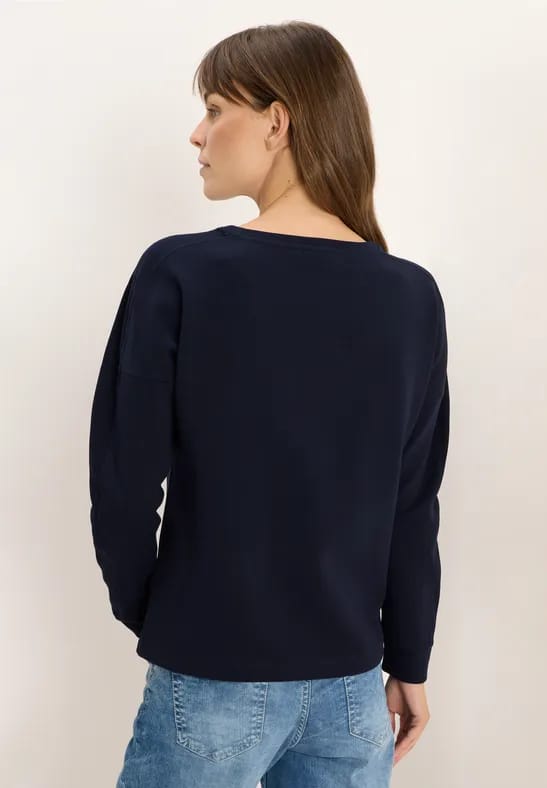 Shirt met geribde strepen