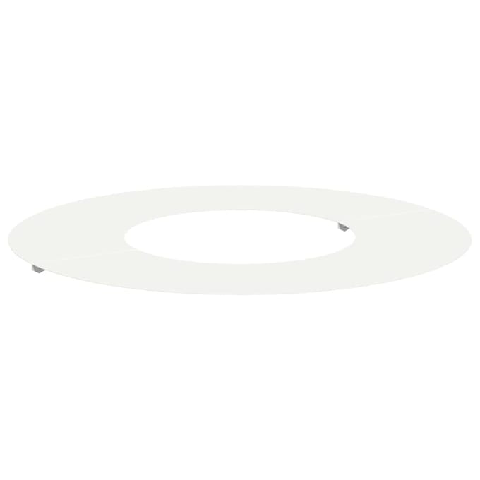 vidaXL - geschikt - voor - vlakke - boomring - Wit - Ø30 - / - 60 - cm - Staal