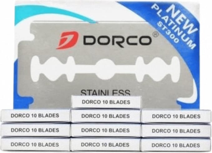 Dorco Platinum Double Edge Mesjes - Roestvrij Staal - 100 stuks - Scheermesjes