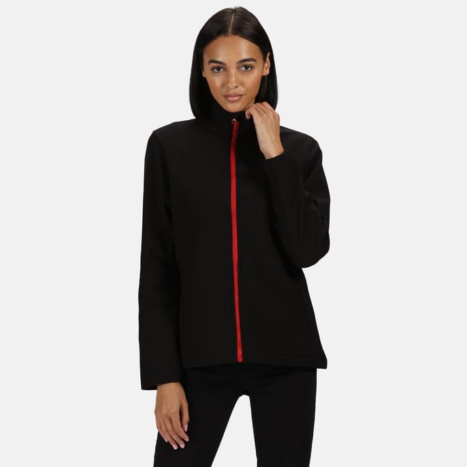 Regatta Dames/Dames Ablaze bedrukbare Soft Shell jas (Zwart/Klassiek Rood)