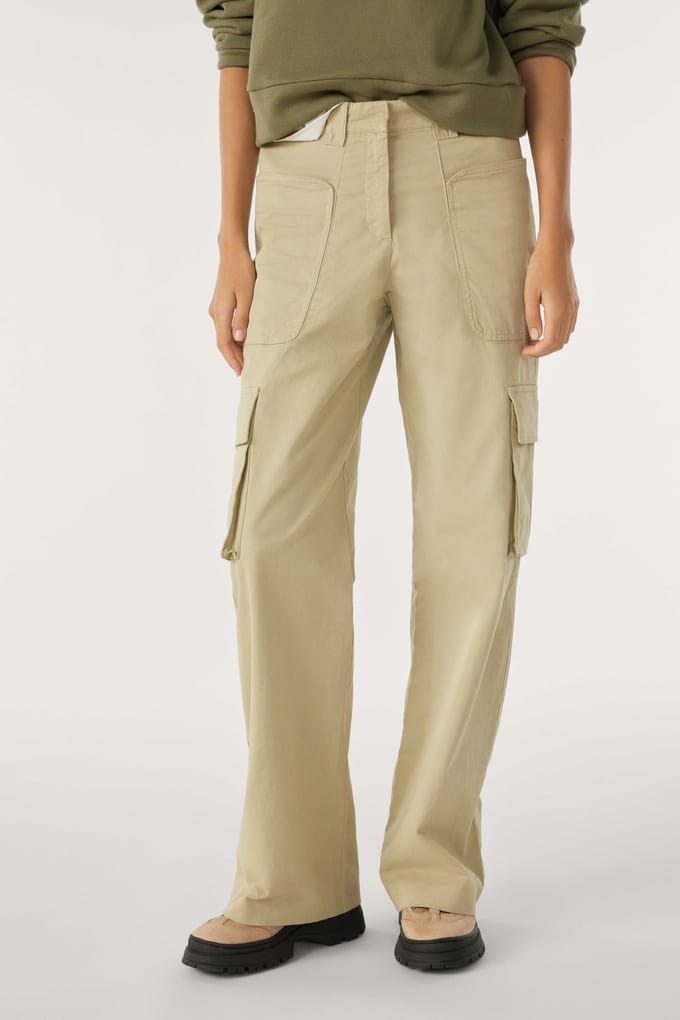 BA&SH Pantalon Quizy Kaki Größe: 38 | Cargohosen Outlet | Damen