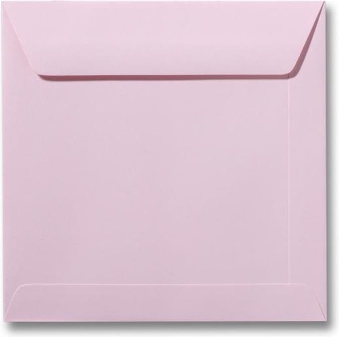 Envelop 17 x 17 Lichtroze, 25 stuks