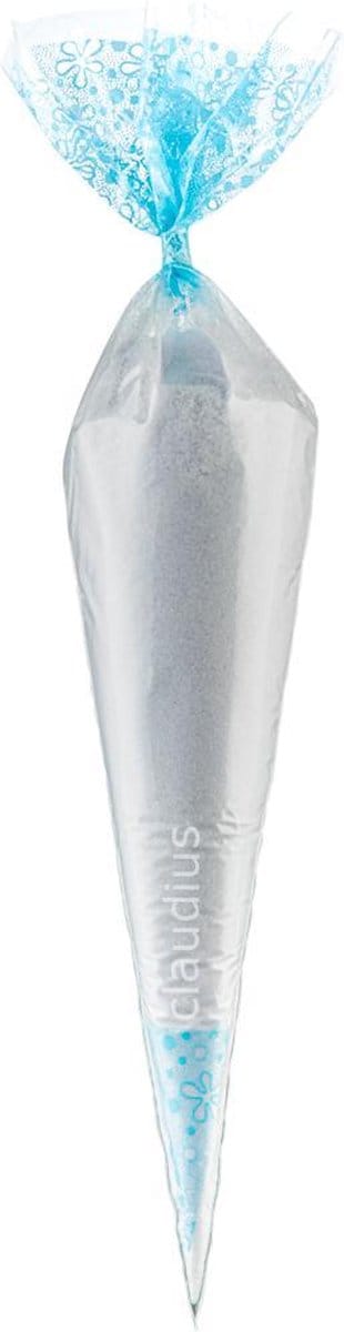 Scrubzout Lavendel - 500 gram in puntzak blauw - set van 6 stuks - Hydraterende Lichaamsscrub