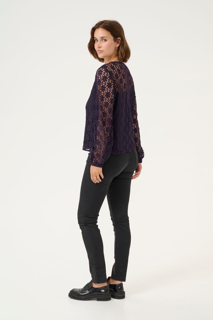 Blouse met lange mouwen Regular fit Dawn Purple