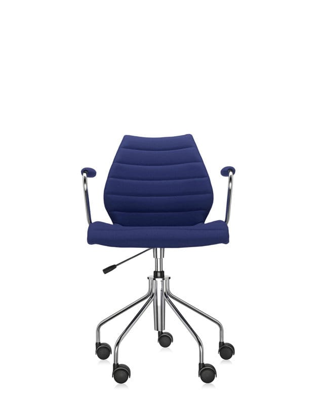 Kartell - Maui Soft draaistoel - Trevira blauw