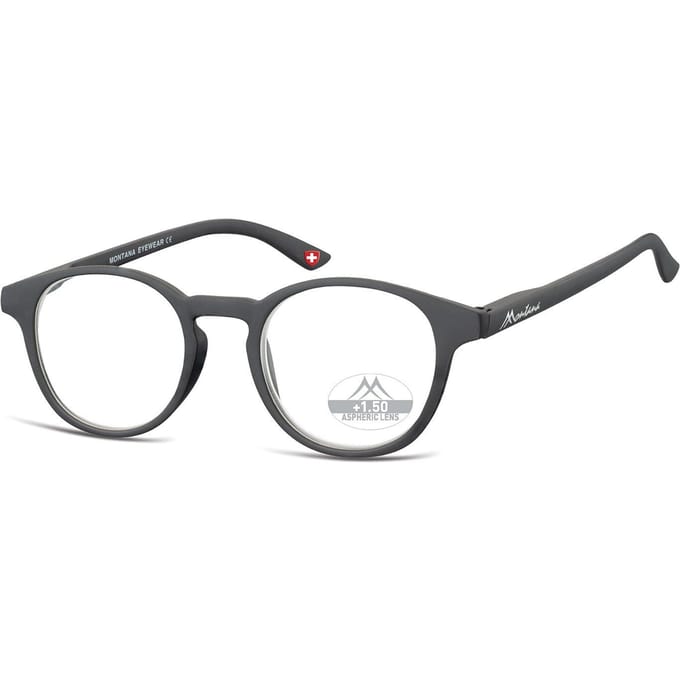 Montana Eyewear MR52 ronde leesbril +1.50 zwart