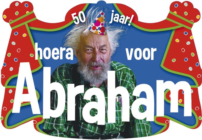 Witbaard - Huldebord - Hoera Abraham 50 jaar