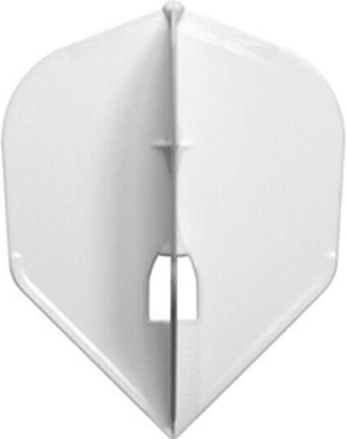 L-Style Champagne Flight L3 Shape Solid White - Dart Flights