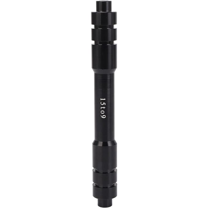 Adaptateur d'axe de roue avant de vélo 15 mm vers 9 mm à blocage rapide pour conversion 110 mm 4,33 pouces black