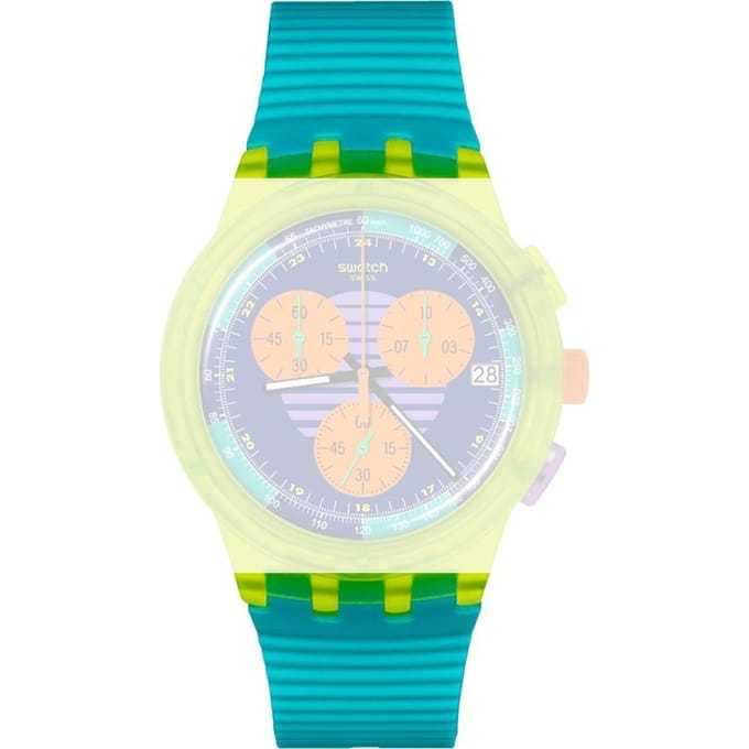 Swatch Plastic - New Chrono - SUS ASUSJ404 Neon Wave band