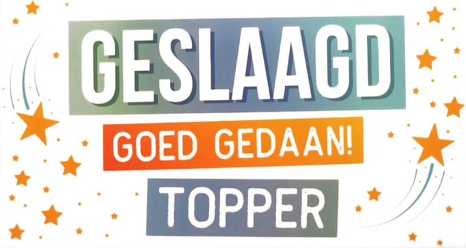 Kaart - Geslaagd Goed Gedaan - Met Envelop - Per Stuk