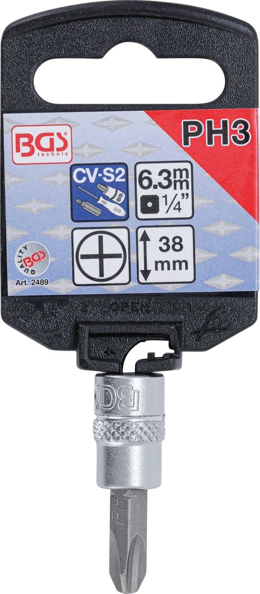 BGS Dopsleutelbit 1/4 kruiskop PH3