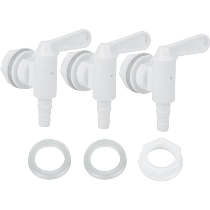 3 Stuks Plastic Bier Brouwemmer Kraan met Accessoires voor Thuis Bier Brouwen white