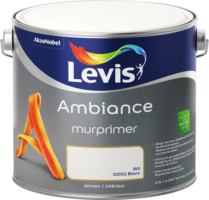 Levis - Ambiance Mur Primer - Wit - 2,5 L