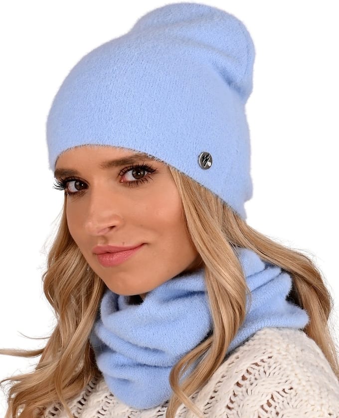 Alur - Dames Winterset - Blauwe Beanie en Sjaal - Warm en Modieus